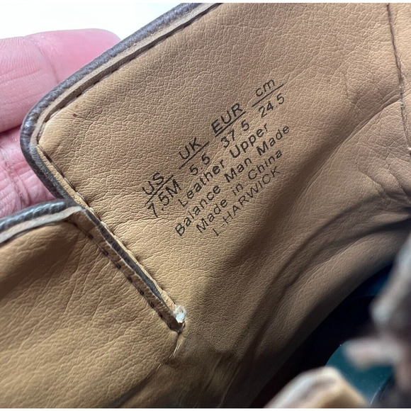 Franco Sarto Harwick Brown Leather Ankle Bootie Boots Buckle Strap Size 7.5M - Picture 8 of 8